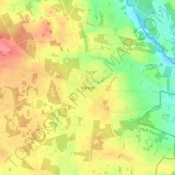 Vonge topographic map, elevation, terrain