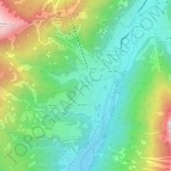 Costa topographic map, elevation, terrain