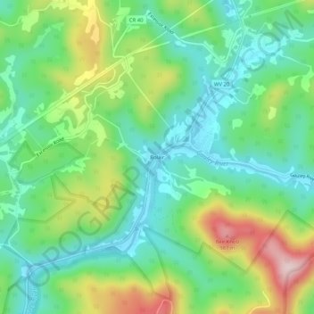 Bolair topographic map, elevation, terrain