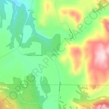 Enterprise topographic map, elevation, terrain