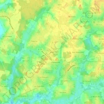 Verdin topographic map, elevation, terrain
