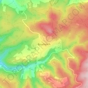 Büscheich topographic map, elevation, terrain