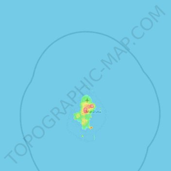 Nukufotu topographic map, elevation, terrain