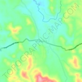 Shringartali topographic map, elevation, terrain