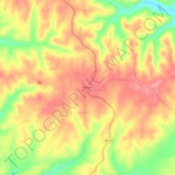 Forum topographic map, elevation, terrain