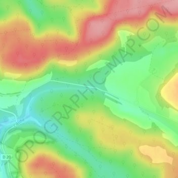 Source de L'Aube topographic map, elevation, terrain