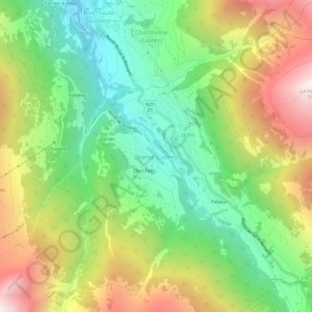 Dranse (Liddes) topographic map, elevation, terrain