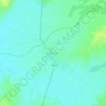 Aguelhok topographic map, elevation, terrain