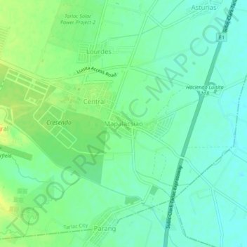 Mapalacsiao topographic map, elevation, terrain