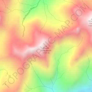 Mount Duckabush topographic map, elevation, terrain