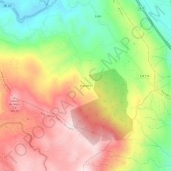 Vilarinho topographic map, elevation, terrain
