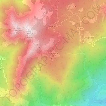 Cartalavonu topographic map, elevation, terrain