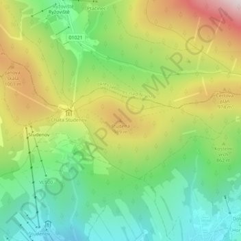 Kaltenberg topographic map, elevation, terrain
