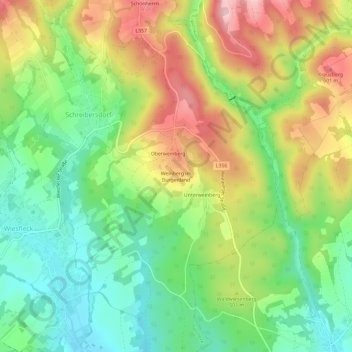 Weinberg im Burgenland topographic map, elevation, terrain