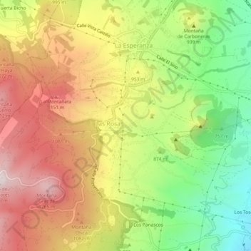 Lomo Pelado topographic map, elevation, terrain
