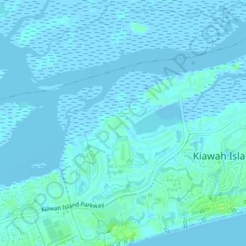 Kiawah Island Bass Pond D-3047 Dam topographic map, elevation, terrain