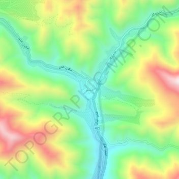 Fasham topographic map, elevation, terrain