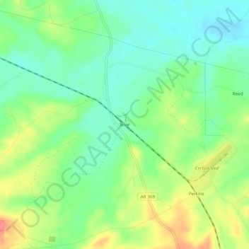 Briar topographic map, elevation, terrain