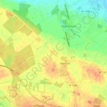 Bröda topographic map, elevation, terrain