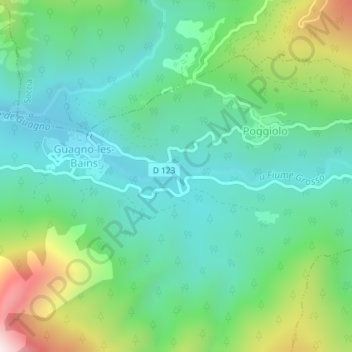 Genice topographic map, elevation, terrain