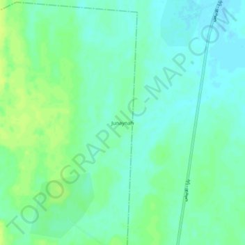 Junaynah topographic map, elevation, terrain