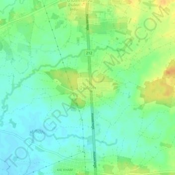 Ban Kai Kham topographic map, elevation, terrain