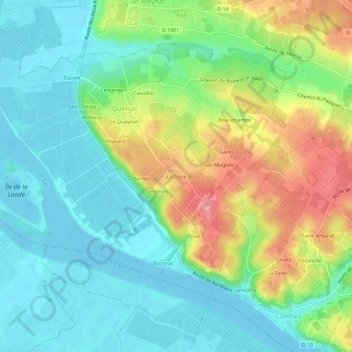 La Croix topographic map, elevation, terrain