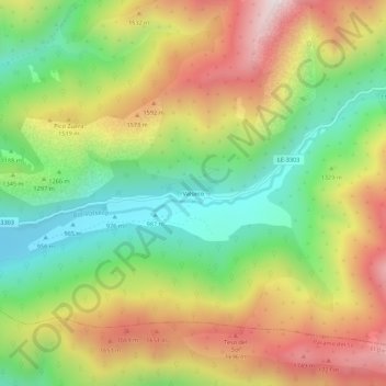 Valseco topographic map, elevation, terrain