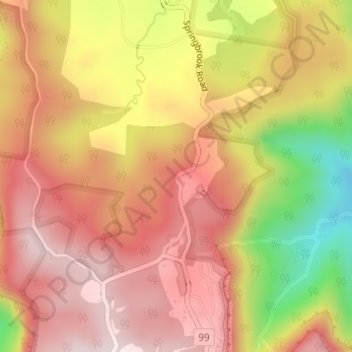 Hardys Lookout topographic map, elevation, terrain