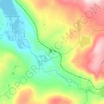 Hallingskeid topographic map, elevation, terrain