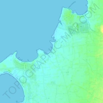 Ibn Hani' topographic map, elevation, terrain
