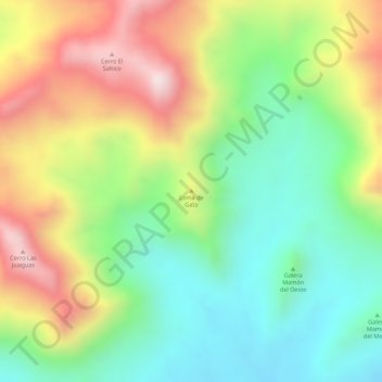 Loma de Gato topographic map, elevation, terrain