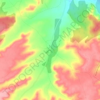 Inés topographic map, elevation, terrain