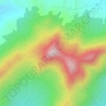 Lang Biang Mountain topographic map, elevation, terrain