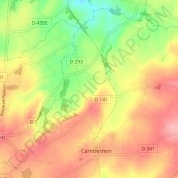 La Fillastrerie topographic map, elevation, terrain