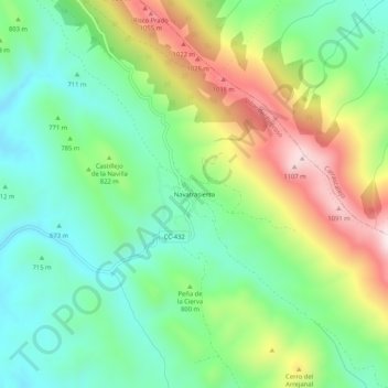 Navatrasierra topographic map, elevation, terrain