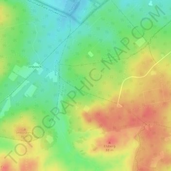 Twickel topographic map, elevation, terrain
