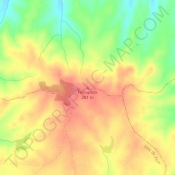 Fernando topographic map, elevation, terrain