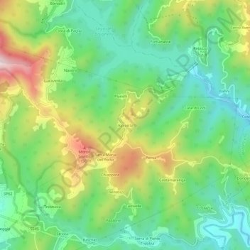Alpicella topographic map, elevation, terrain