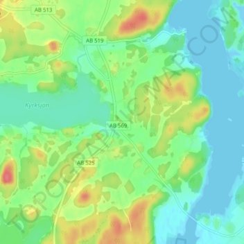 Sörby topographic map, elevation, terrain