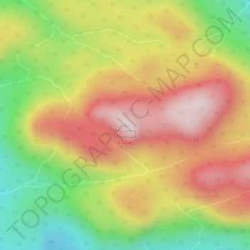 Discovery Mountain topographic map, elevation, terrain