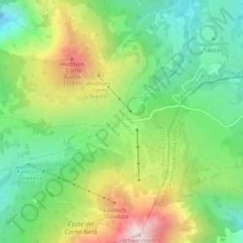 Jochgrimm topographic map, elevation, terrain