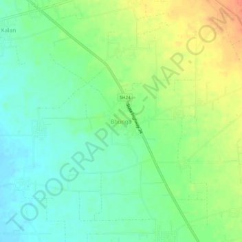 Bhunga topographic map, elevation, terrain