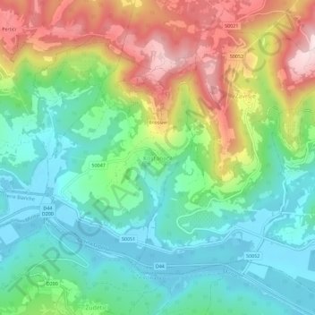 Castagna topographic map, elevation, terrain