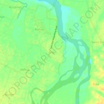Fugu topographic map, elevation, terrain