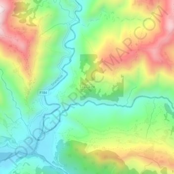 Takukot topographic map, elevation, terrain