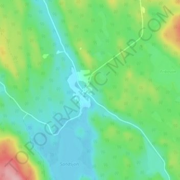 Sandsjön topographic map, elevation, terrain