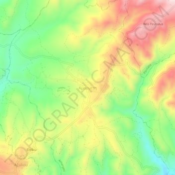 Amargeti topographic map, elevation, terrain