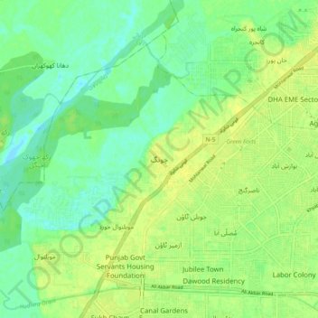 Chung topographic map, elevation, terrain