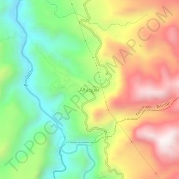 Altaquer topographic map, elevation, terrain